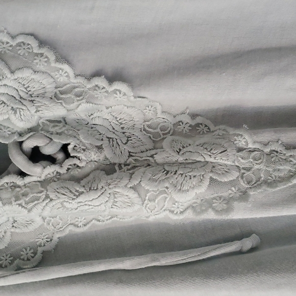 NWT American Eagle AEO Soft & Sexy Sage Mint Green Tie Front Long Sleeve Shirt - Picture 3 of 5